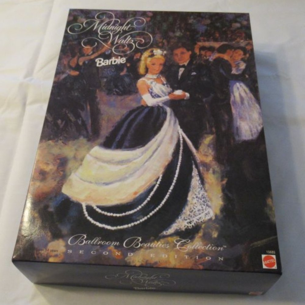 1996 Mattel MIDNIGHT WALTZ Whtie Barbie Doll, Mint In Original Box